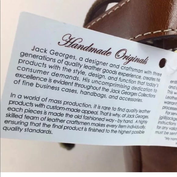 Jack Georges fine leather brown crossbody bag - Picture 2 of 6